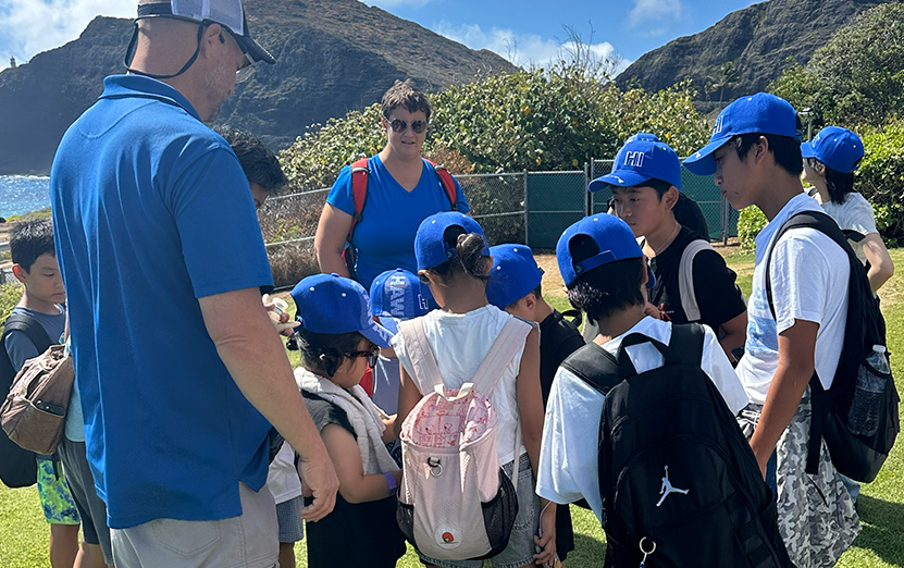 아이를 데리러 오는 모습