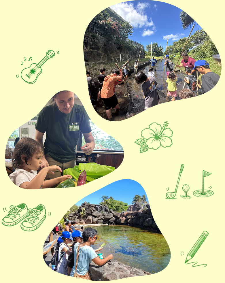 아카데미아 알로하 캠프에서 아이들이 액티비티를 즐기는 모습